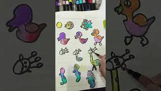 Step by step animal drawings #art#drawing#trendingshorts #viral 