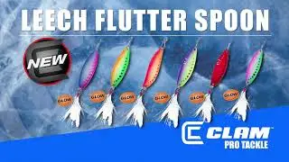Leech Flutter Spoons - Brightest Glow Spoon by Clam Pro Tackle