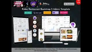 Bootstrap 5 Admin Web App with Responsive Restaurant Dashboard – Riday