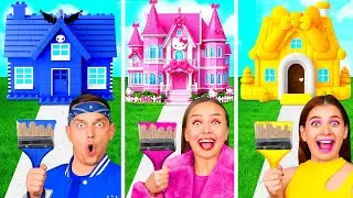 One Colored House Challenge | Crazy Challenge by BaRaDa Best