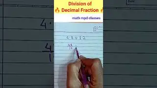 Division of Decimal Fractions 
