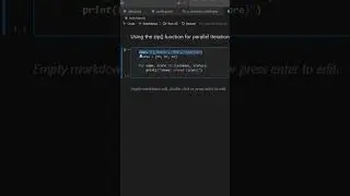 Python Zip Function for Parallel Iteration 