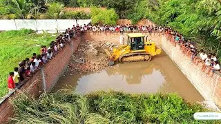 Nice Video Project! Skill Bulldozer Pushes Cleaning Forest,Garbage And The Bricks