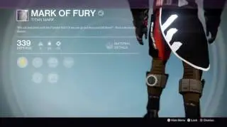Destiny: Rise Of Iron - 339 Mark Of Fury (Legendary Engram - Titan Mark)