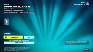 Fortnite Buying Good Luck, Babe Icon Series Emote