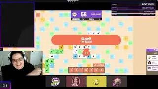 playing scrabble with friends
