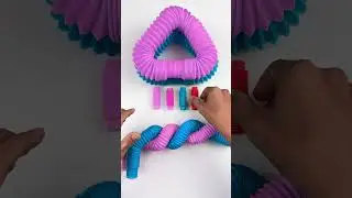 Creating Style ASMR Crunchy Sound POP-TUBE #diy #satisfyingvideos #relaxing #oddasmr #poptubesounds