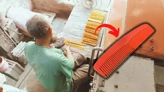 UNBELIEVABLE HAIR COMB MAKING TECHNIQUES | THE ART OF CRAFTING PLASTIC COMBS FROM WASTE TO WEALTH