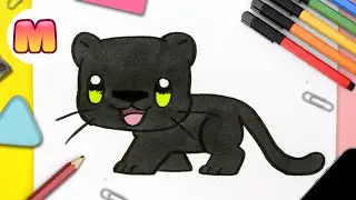 COMO DIBUJAR UNA PANTERA KAWAII - Dibujos faciles kawaii - Aprende a dibujar con jape