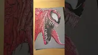 Как нарисовать Карнажа #искусство #художник #asmr #редактирование #шорты #рисунок