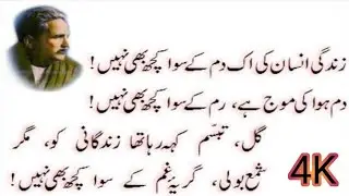 Allama Iqbal Poetry! Zindagi Ek Gam Ke Siva Kuchh Nahin! Islamic poetry! Allama Iqbal shayari