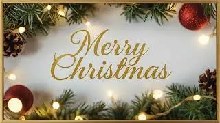 Merry Christmas Framed TV Art 🎄 Elegant Gold Holiday Screensaver | Cozy Christmas Ambience