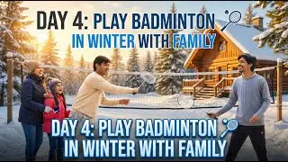 Spending Day 4 with Family: Winter Badminton & Fun 🏸✨