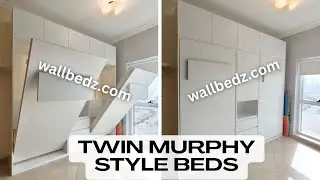 Twin Murphy Style Beds with Cabinets in Dubai | Hidden Wall Bed | Space Saving Furniture UAE