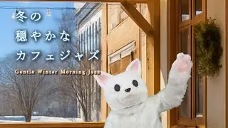 【実写】冬の穏やかな朝カフェと白猫｜Gentle Winter Morning Café with a White Cat – Cozy & Soft Jazz BGM