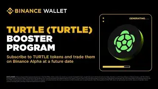 Binance Web 3 Wallet Turtle Booster Program Phase 1 | Join and Earn a Share of 1.1M $TURTLE 🐢 Tokens