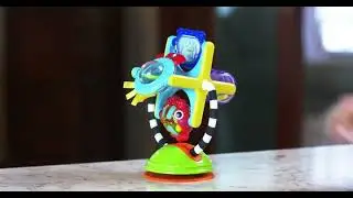Sassy Fishy Fascination Station 2 in 1 Suction Cup High Chair Toy  Developmental Tray Toy for Early
