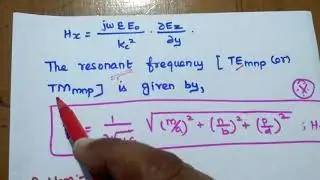 Waveguide Resonators - Rectangular Cavity Resonators - Circular Cavity Resonators
