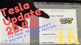 $40,000 Game Console Tesla Arcade Software Update 20.4.2 NEW Beach Buggy Racing 2