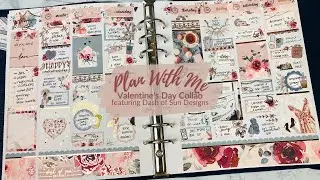 Plan With Me | I'M BACK! | ft. Dash of Sun Designs | Vday Planner Collab | Moon Prism Planner