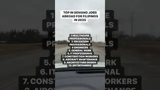 TOP IN DEMAND JOBS ABROAD FOR FILIPINOS IN 2025 #shortvideo #fypyoutube