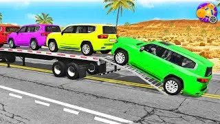 Cars and Trucks vs Speed Bumps &ndash; Satisfying Crash Physics (BeamNG.Drive) #13