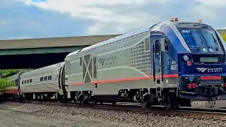 Happy Independence Day!! Amtrak & Norfolk Southern Race, Waves from Engineers, CSX and more!!