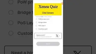 Xenea Wallet Daily Quiz 22 January | Xenea Wallet Quiz Answer Today 22 January |Xenea Voucher Code
