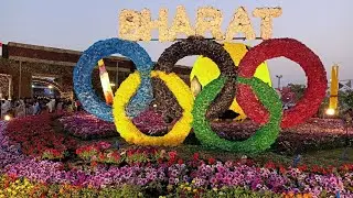 Bharat Olympics in india (future), Flower Show, Ahmedabad 📌 #olympics #bharat #ahmedabad #flowers 