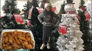 DECORATING our Florida room/Walmart Christmas Decors and Preparing Garlic Buffalo Wings