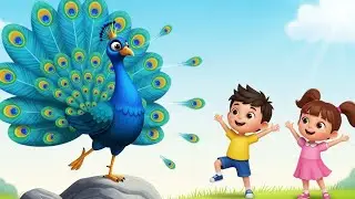Nachy Ry Moor Pankh Phaila K 🎶 | Hindi Kids Rhyme | HAPPYLAND RHYMES | Many More Rhymes