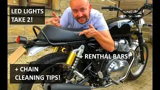 Великобритания - Royal Enfield Interceptor 650 - обновленное освещение, советы по чистке шин и це...