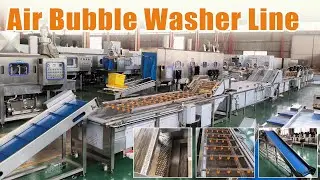 Air bubble washer line | capacity range is 400-2600kg/h #airbubble #washing #clean  #washingmachine