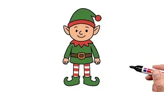 How to Draw a Christmas Elf 2025 (EASY)
