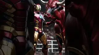 Superheroes is Matador fight Bull #avengers #marvel #cartoon