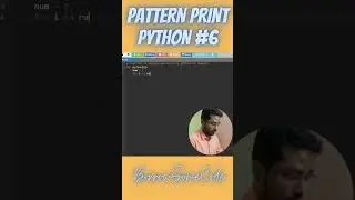 Pattern Print in Python  #6 |Number without reassigning pattern | #shorts #viralshorts #shortvideo