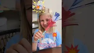 🎆 Easy Paper 4th of July Crafts for Kids! Paper Sparkler Craft Red White and Blue | Fireworks Crafts