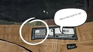 Carhartt USA Made Quality Holds Up To a Year? Double Front Utility Pants Comparison to Foreign Made.