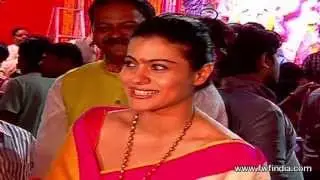 Kajol at 'North Bombay Sarbojanin's Durga Puja'