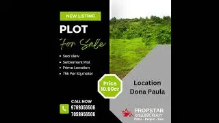 Sea View Settlement Plot For Sale In Dona Paula