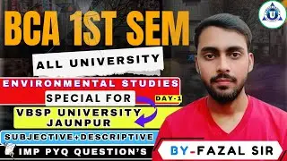 BCA 1st Semester Environmental Studies 🌱| IMP PYQ Questions | VBSP University Jaunpur | Exam 2026-#2