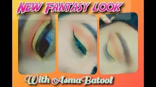 New Fantasy look with AsmaBatool with red and yellow eyeshdow. How to create a fantasy lookl.
