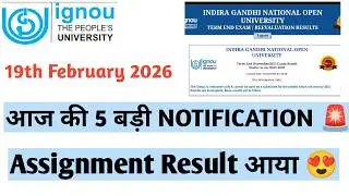 BREAKING NEWS IGNOU RESULT 7TH UPDATE PUBLISHED #livestream