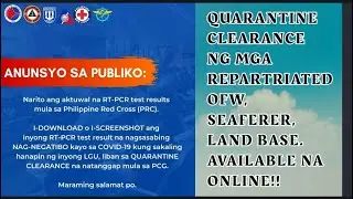 BOQ /QUARANTINE CERTIFICATE PWEDE MO NA iCHECK ONLINE.