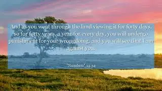 Numbers 14:34 And as you went through the land viewing it for forty days, so for forty years, a year