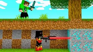 MINADOR L&Aacute;SER vs CAZADOR en MINECRAFT