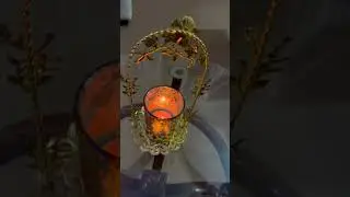 Modern Interior Metal Maple Art Luxury Candle holder Crystal Crafts Gold