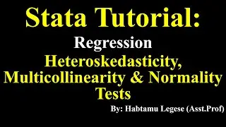 STATA Tutorial in Amharic: Regression, Heteroskedasticity, Multicollinearity & Normality Tests