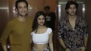 Producer Director Vikas Gupta introducing his new found Stars to the Press