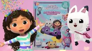 Gabby's Dollhouse Sticker Book Activity with  ALL the Gabby Cats! 🎉